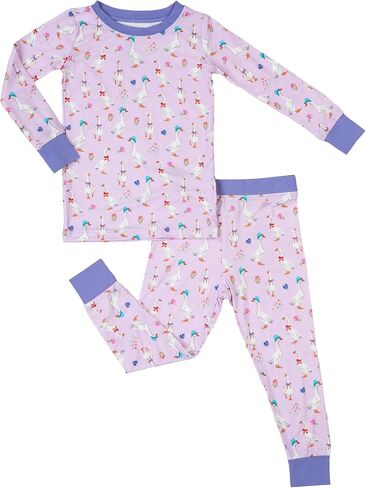 LollyBanks Toddler Pajamas, Two-Piece Long Sleeve Pajama Set, 95% Viscose and 5% Spandex, Toddler Sleepers in Saudi Arabia