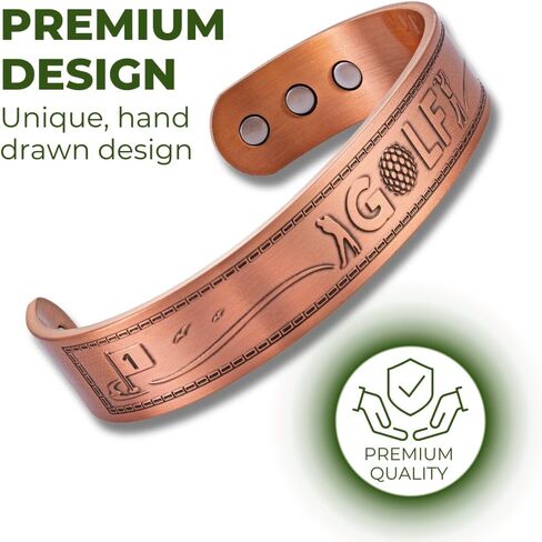 Willis Judd Mens Copper Bangle Golf Bracelet in Kuwait