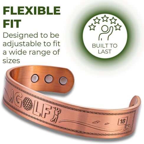 Willis Judd Mens Copper Bangle Golf Bracelet in Kuwait