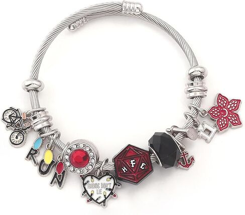 Stranger TV Theme Charm Bracelet, Friends Don’t Lie Adjustable Cuff Bracelet, Fashion Wrist Jewelry for Teens, Valentines Day Gifts Birthday Party Favors Perfect Friendship Gifts for Best Friends in Saudi Arabia