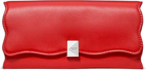 kate spade new york Deco Colorblocked Pebbled Leather Large Flap Wallet in Kuwait