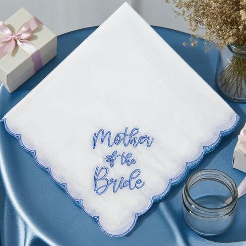 Lamyba Mother of the Bride/Groom/Law Gifts Wedding Handkerchief Something Blue in Saudi Arabia