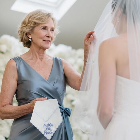 Lamyba Mother of the Bride/Groom/Law Gifts Wedding Handkerchief Something Blue in Saudi Arabia