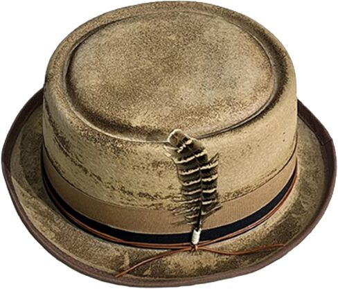 Carnivals Distressed Hat Autumn Adult with Feather Decor Festival for Adult Skin-Friendly Flat Top Fedoras Hats for Women in Saudi Arabia