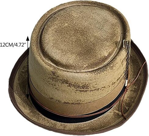 Carnivals Distressed Hat Autumn Adult with Feather Decor Festival for Adult Skin-Friendly Flat Top Fedoras Hats for Women in Saudi Arabia