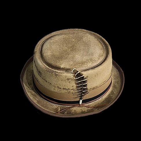 Carnivals Distressed Hat Autumn Adult with Feather Decor Festival for Adult Skin-Friendly Flat Top Fedoras Hats for Women in Saudi Arabia