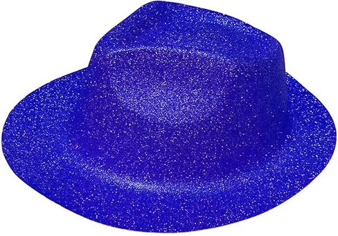 Adult Glitter Powder Cowboy Hat Wide Brim Sparkling Fedora Cap Head Cover For Carnival Halloween Christmas Christ in Saudi Arabia