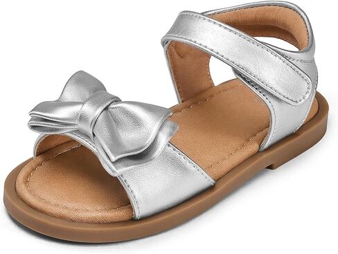 K KomForme Girls Sandals, Cute Open Toe Adjustable Sandals, Dress Sandalswith Soft Non Slip Sole, Summer Shoes for Toddler, Little Kids in Kuwait