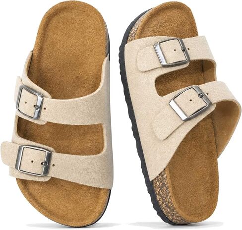 Cork Kids Sandals Boys Girls，Double Buckle Toddler Slides Boys Girls Water Sandal With Strap for Pool Walking Beach in Saudi Arabia