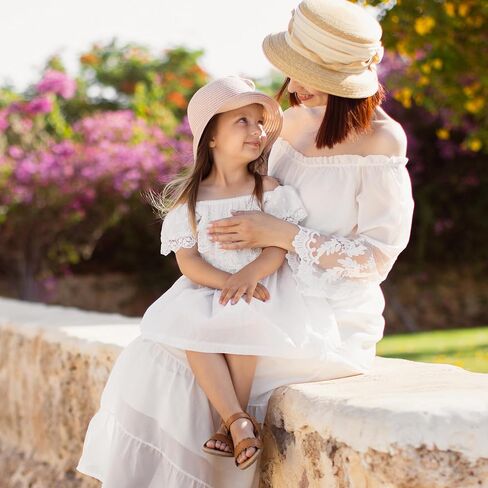 festooning Toddler Girls Sandals with Ankle Strap - Open Toe Casual Summer Beach Shoes in Saudi Arabia