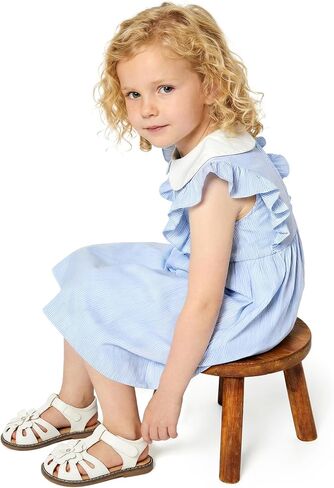 K KomForme Girls Closed-Toe Sandals Summer Flower Dress Shoes for Toddler/Little Kid in Kuwait