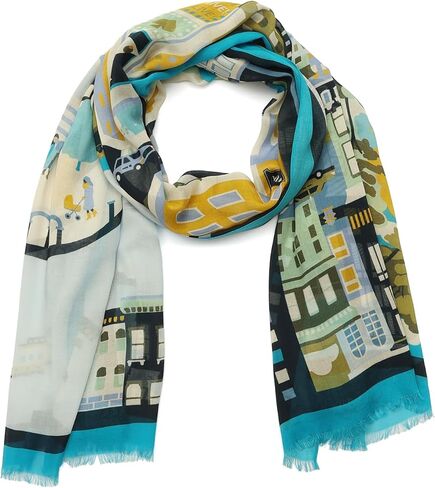 Kate Spade Womens NYC Map Oblong Scarf, Stylish Fashion Accessory for Women in Kuwait