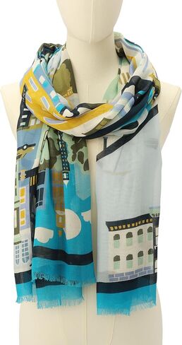 Kate Spade Womens NYC Map Oblong Scarf, Stylish Fashion Accessory for Women in Kuwait