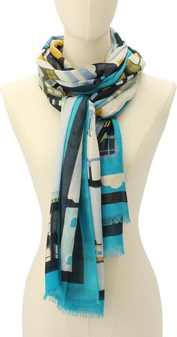 Kate Spade Womens NYC Map Oblong Scarf, Stylish Fashion Accessory for Women in Kuwait
