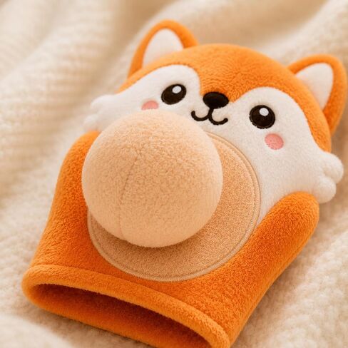 Juju Fox Face Catch Mitts Set – Pair of Soft Hook-and-Loop Mitts with Cream Catch Ball – Easy-Catch Design for Indoor and Outdoor Tossing – Cozy Velour Fabric with Embroidered Fox Faces in Kuwait