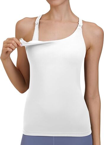 Nursing Tank Top for Breastfeeding Sexy Crisscross Back Maternity Sports Bra Fitness Workout Yoga Pregnancy Bra in Saudi Arabia
