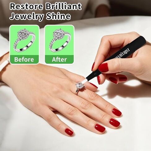 4Pcs Jewelry Cleaner Pen, Diamond Ring Cleaner Pen with Soft Brush,Compact and Portable for Travel, Jewelry Cleaner Solution Kit For Engagement Rings, Diamonds, Gold, Silver,Earring and Necklace in Saudi Arabia