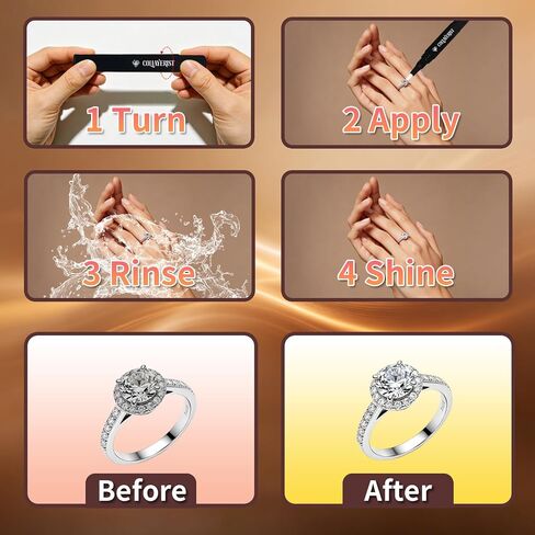 4Pcs Jewelry Cleaner Pen, Diamond Ring Cleaner Pen with Soft Brush,Compact and Portable for Travel, Jewelry Cleaner Solution Kit For Engagement Rings, Diamonds, Gold, Silver,Earring and Necklace in Saudi Arabia