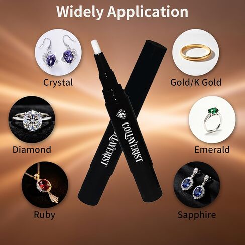 4Pcs Jewelry Cleaner Pen, Diamond Ring Cleaner Pen with Soft Brush,Compact and Portable for Travel, Jewelry Cleaner Solution Kit For Engagement Rings, Diamonds, Gold, Silver,Earring and Necklace in Saudi Arabia