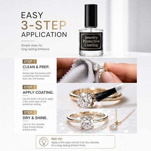7ml Jewelry Protective Coating & Sealant – Long-Lasting Tarnish Protection, Shields Against Oxidation & Wear, Preserves Sparkle for Metals & Gemstones in Saudi Arabia