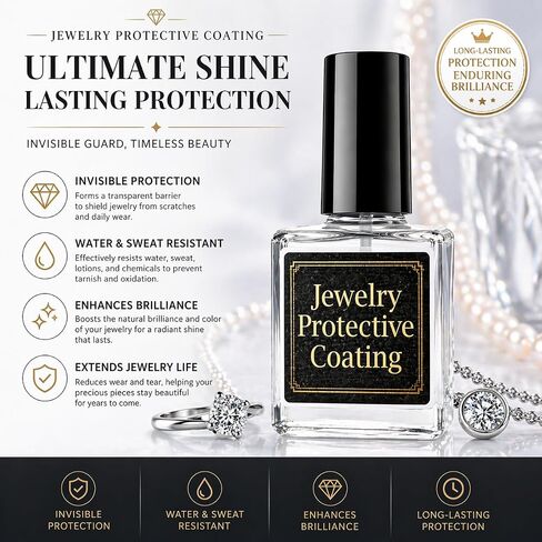 7ml Jewelry Protective Coating & Sealant – Long-Lasting Tarnish Protection, Shields Against Oxidation & Wear, Preserves Sparkle for Metals & Gemstones in Saudi Arabia