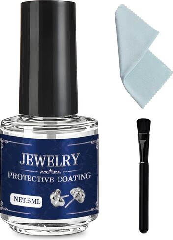 Jewelry Sealant, Jewelry Protective Coating Forming an Efficient Isolation Barrier Invisible Protection Scratch-Resistant for Earrings Necklaces Bracelets Watches, 5ml in Saudi Arabia