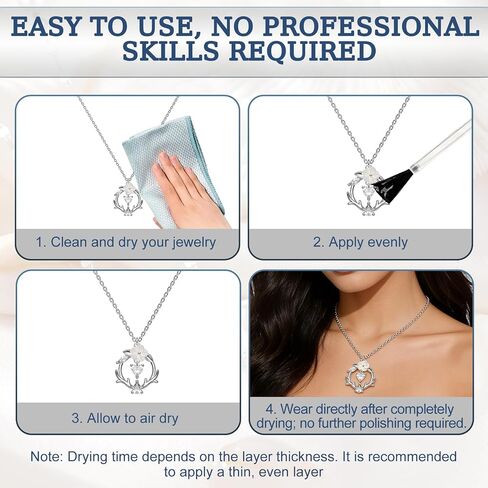 Jewelry Sealant, Jewelry Protective Coating Forming an Efficient Isolation Barrier Invisible Protection Scratch-Resistant for Earrings Necklaces Bracelets Watches, 5ml in Saudi Arabia