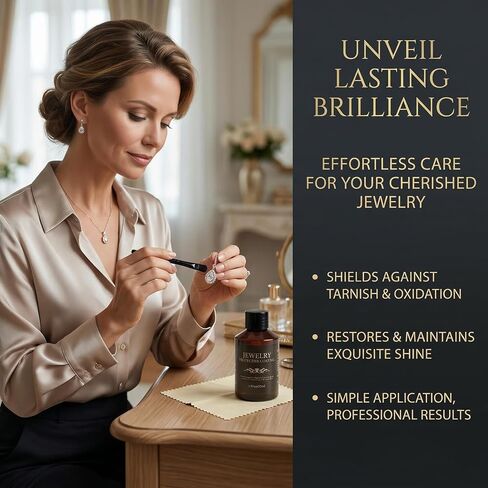 55ml Jewelry Protective Coating – Anti-Tarnish & Scratch-Resistant Coating for Silver & Gold, Restores Shine with Long-Lasting Oxidation Barrier, Maintain Brilliant Luster in Saudi Arabia