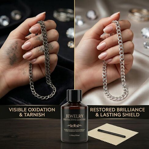 55ml Jewelry Protective Coating – Anti-Tarnish & Scratch-Resistant Coating for Silver & Gold, Restores Shine with Long-Lasting Oxidation Barrier, Maintain Brilliant Luster in Saudi Arabia