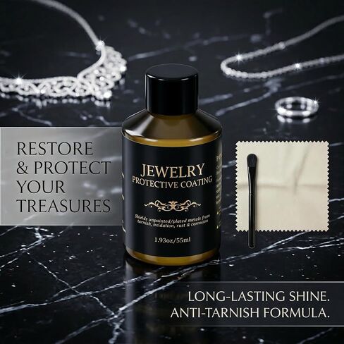 55ml Jewelry Protective Coating – Anti-Tarnish & Scratch-Resistant Coating for Silver & Gold, Restores Shine with Long-Lasting Oxidation Barrier, Maintain Brilliant Luster in Saudi Arabia