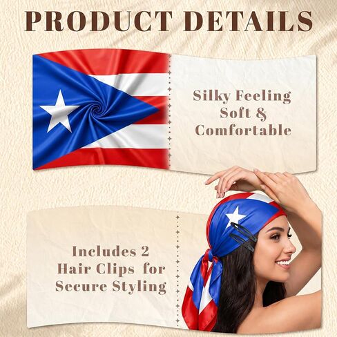 Head Scarf for Women - Fashion Silk-Like Neck Bandana Hair Wrap, Large Square Headscarf for Gift 27.5 x 27.5 inches in Kuwait