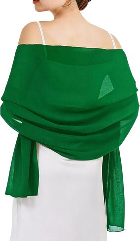 Chiffon Shawls and Wraps - Lightweight Scarve for Women Evening Dresses Wedding Bridal Formal Party in Saudi Arabia