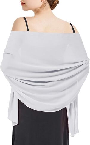 Chiffon Shawls and Wraps - Lightweight Scarve for Women Evening Dresses Wedding Bridal Formal Party in Saudi Arabia