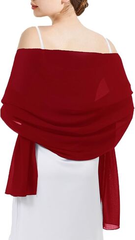 Chiffon Shawls and Wraps - Lightweight Scarve for Women Evening Dresses Wedding Bridal Formal Party in Saudi Arabia