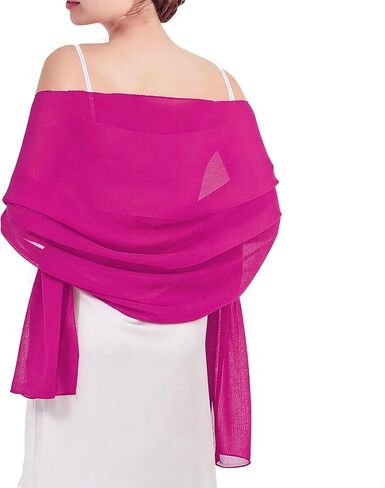 Chiffon Shawls and Wraps - Lightweight Scarve for Women Evening Dresses Wedding Bridal Formal Party in Saudi Arabia