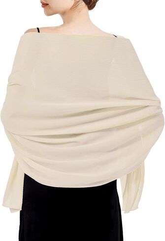 Chiffon Shawls and Wraps - Lightweight Scarve for Women Evening Dresses Wedding Bridal Formal Party in Saudi Arabia