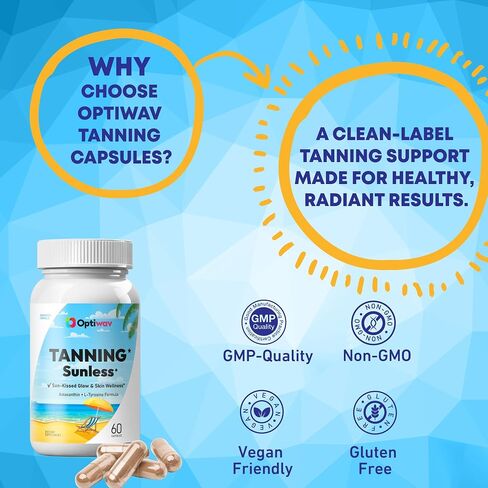 Tanning Pills for Men Women - Self Tan Capsules that Work Fast Without Sun - Natural Oral Melanin Supplement Pill for Sunless Healthy Tan Golden Glow - Gluten Free Vegan Non-GMO in Saudi Arabia