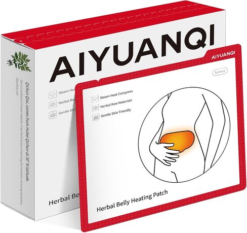 3PCS Menstrual Cramps Herbal Heating Patches for Pain Relief, Self-Heating Mugwort Patches, Full Abdomen Cover and Skin-friendly Comfortable, Rapid Heating and Keep Warm, Ideal Gift for Women in Saudi Arabia