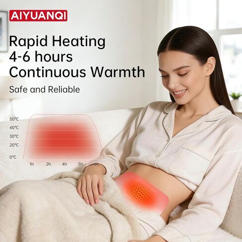 3PCS Menstrual Cramps Herbal Heating Patches for Pain Relief, Self-Heating Mugwort Patches, Full Abdomen Cover and Skin-friendly Comfortable, Rapid Heating and Keep Warm, Ideal Gift for Women in Saudi Arabia