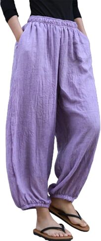 Cotton and Linen Tai Chi Pants for Men Women,Martial Arts Training Pants,Wide Leg Breathable Cotton Kung Fu Trousers for Shaolin Wing Chun in Saudi Arabia