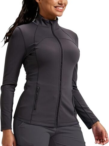 QBK Scrub Jackets For Woman 4-Way Stretch Nurse Jacket Yoga Fabric Zip Up Nursing Sweatshirts Slim Fit & Light Weight in Kuwait