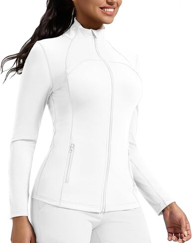 QBK Scrub Jackets For Woman 4-Way Stretch Nurse Jacket Yoga Fabric Zip Up Nursing Sweatshirts Slim Fit & Light Weight in Kuwait