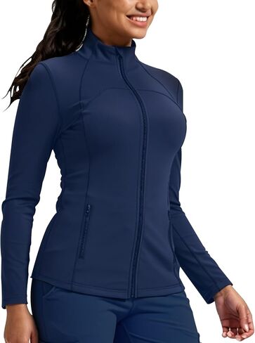 QBK Scrub Jackets For Woman 4-Way Stretch Nurse Jacket Yoga Fabric Zip Up Nursing Sweatshirts Slim Fit & Light Weight in Kuwait