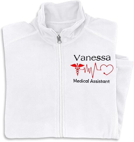 Nurse Jacket - Custom Women's Fleece Lightweight Embroidered Full-Zip Medical Nursing Jacket in Kuwait