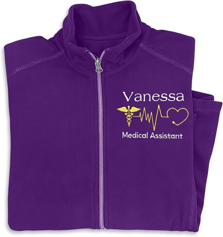 Nurse Jacket - Custom Women's Fleece Lightweight Embroidered Full-Zip Medical Nursing Jacket in Kuwait