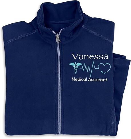 Nurse Jacket - Custom Women's Fleece Lightweight Embroidered Full-Zip Medical Nursing Jacket in Kuwait