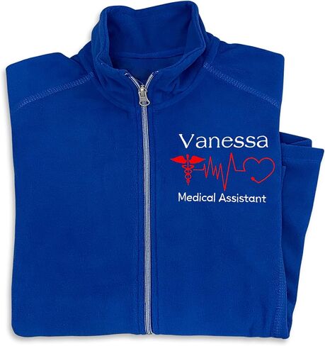 Nurse Jacket - Custom Women's Fleece Lightweight Embroidered Full-Zip Medical Nursing Jacket in Kuwait