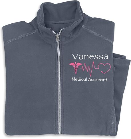 Nurse Jacket - Custom Women's Fleece Lightweight Embroidered Full-Zip Medical Nursing Jacket in Kuwait