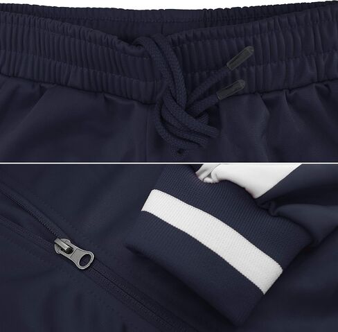 vkwear Men's Striped Athletic Running Jogging Gym Slim Fit Sweat Track Suit Set in Kuwait