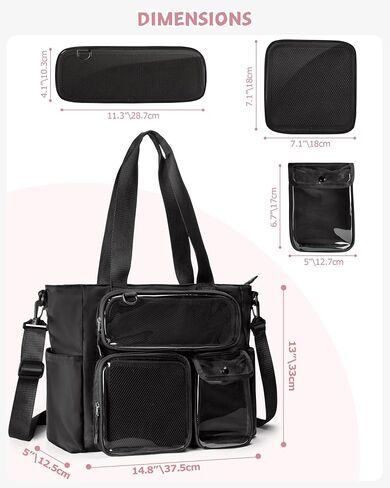 Large Ita Bag with 3 Pockets & 2 Inserts, Kawaii Pin Display Ita Tote Bag for Anime Kpop Fans, Versatile Messenger Bag in Kuwait